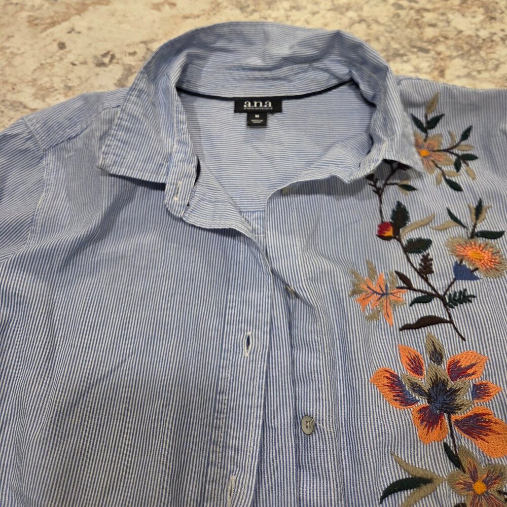 Button down flowered shirt
